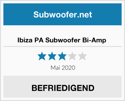  Ibiza PA Subwoofer Bi-Amp  Test